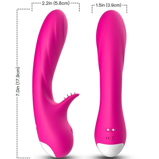 ARMONY - VIBRATORE ROMANTICO CON STIMOLATORE FUCSIA