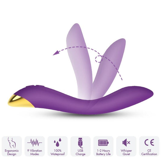 ARMONY - VIBRATORE FLAMINGO MULTI POSIZIONE VIOLA