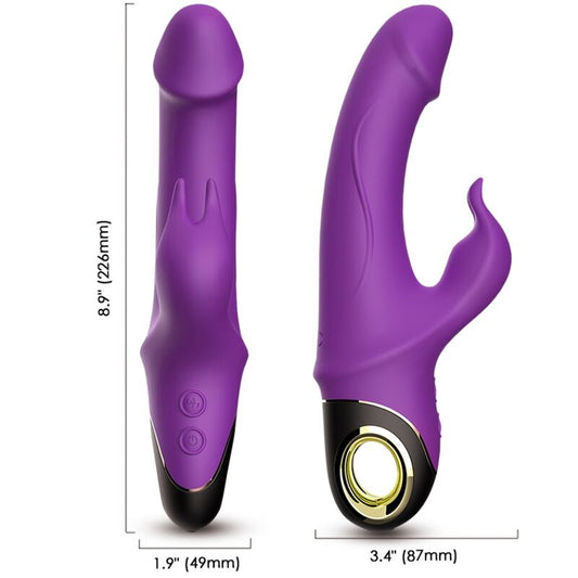 ARMONY - DILDO CONEJITO VIBRADOR METEOR PÚRPURA