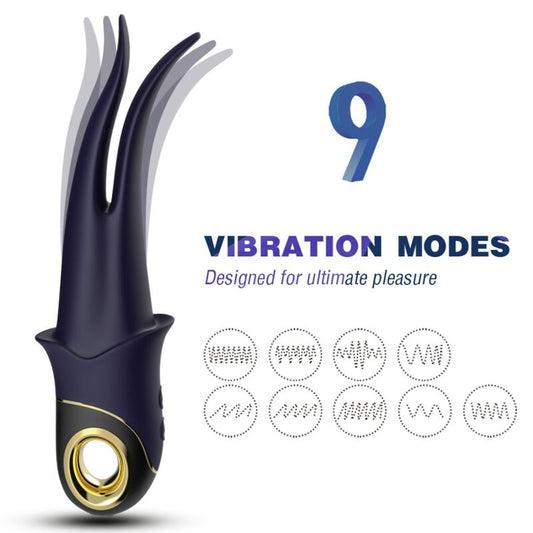 ARMONY - VIBRATORE A DOPPIA TESTA SHADOW BLU STIMOLANTE