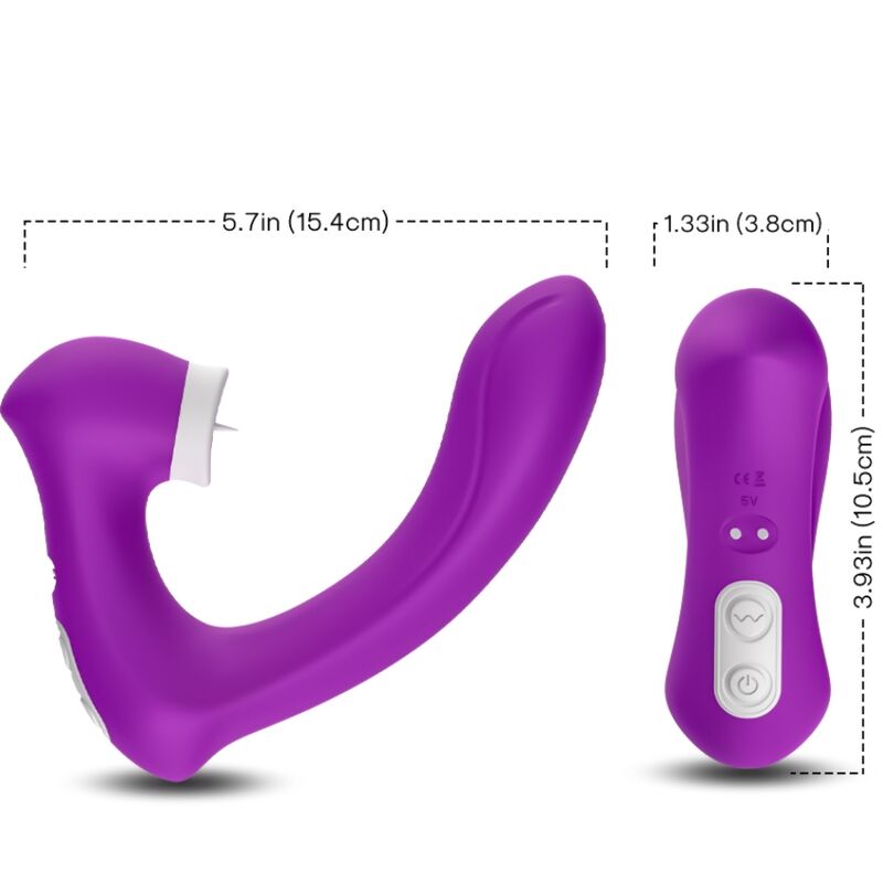 ARMONY - SECRETKISS LICKING VIBRATING CLIT & VIBRATOR CURVED PURPLE ARMONY STIMULATORS