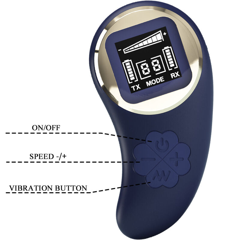 PRETTY LOVE - MINA VIBRATING EGG REMOTE CONTROL BLUE PRETTY LOVE LED