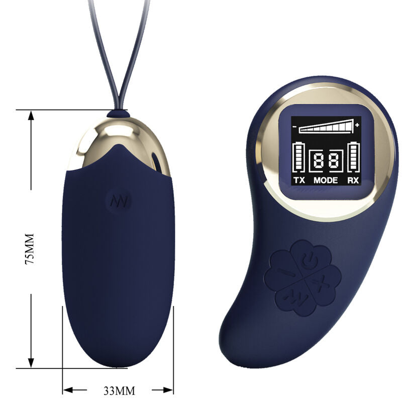 PRETTY LOVE - MINA VIBRATING EGG REMOTE CONTROL BLUE PRETTY LOVE LED