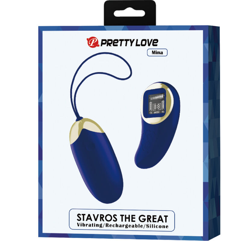 PRETTY LOVE - MINA VIBRATING EGG REMOTE CONTROL BLUE PRETTY LOVE LED