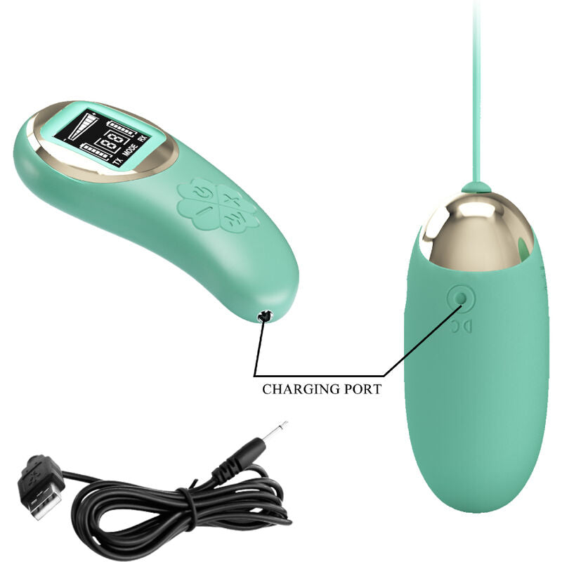 PRETTY LOVE - GREEN REMOTE CONTROL VIBRATING EGG MINE PRETTY LOVE LED