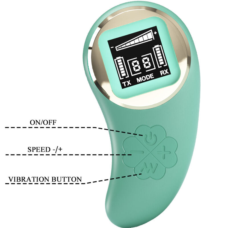 PRETTY LOVE - GREEN REMOTE CONTROL VIBRATING EGG MINE PRETTY LOVE LED