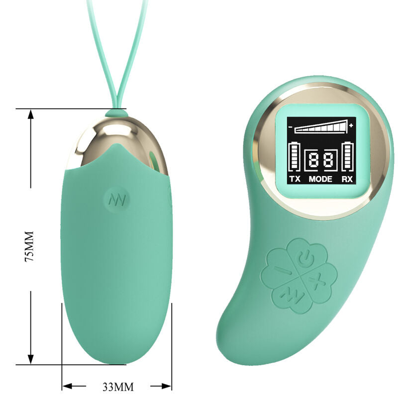 PRETTY LOVE - GREEN REMOTE CONTROL VIBRATING EGG MINE PRETTY LOVE LED