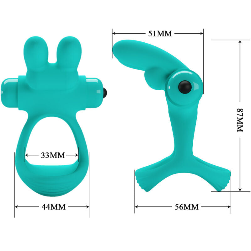 PRETTY LOVE - DANTE GREEN RABBIT VIBRATOR RING PRETTY LOVE MALE