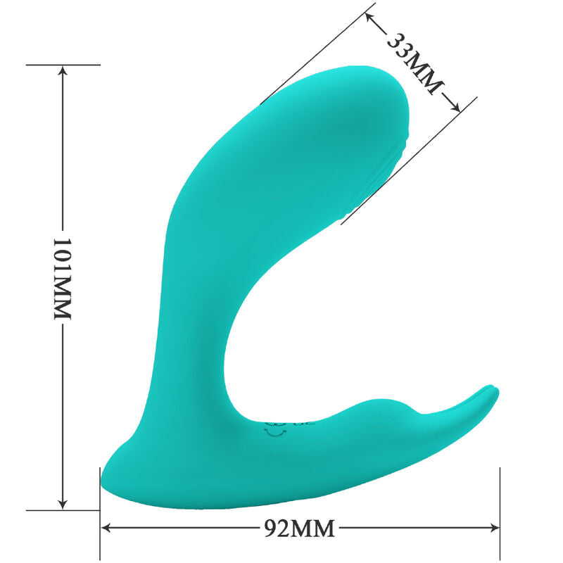 PRETTY LOVE - IDABELLE VIBRATION & PULSATION REMOTE CONTROL BLUE PRETTY LOVE BOTTOM