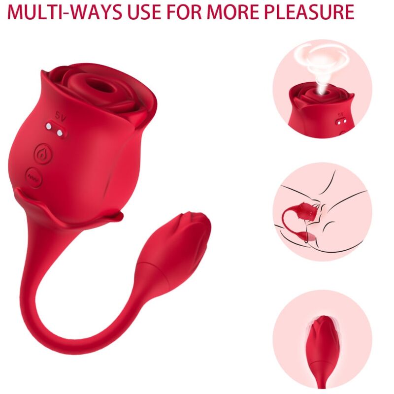 ARMONY - PINK CLITORIS SUCKER & VIBRATOR 10 MODES RED ARMONY STIMULATORS