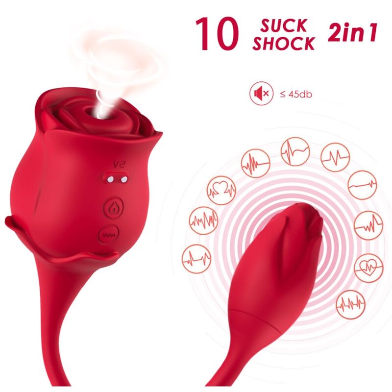 ARMONY - PINK CLITORIS SUCKER & VIBRATOR 10 MODES RED ARMONY STIMULATORS
