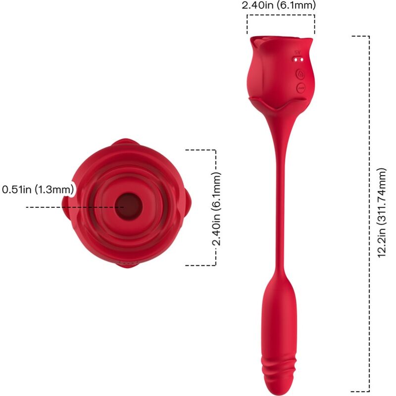 ARMONY - ROSEKNIGTH CLITORIS SUCKER & VIBRATOR RED ARMONY STIMULATORS