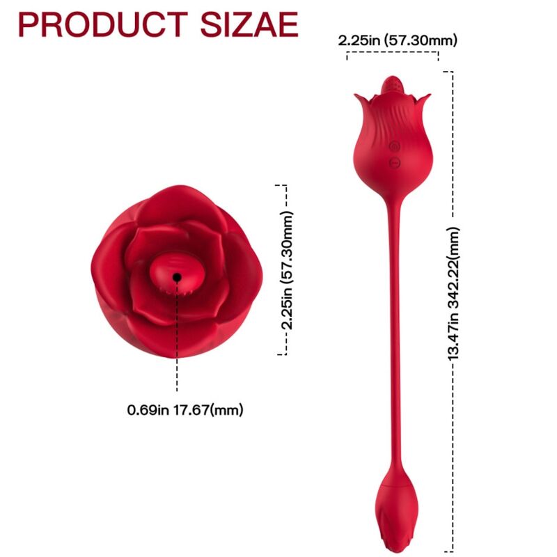 ARMONY - PINK CLITORIS STIMULATOR VIBRATOR WITH TAIL 10 MODES RED ARMONY STIMULATORS