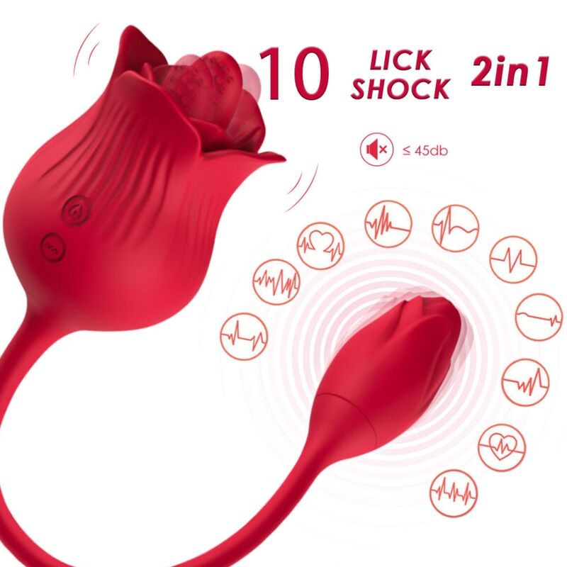 ARMONY - PINK CLITORIS STIMULATOR VIBRATOR WITH TAIL 10 MODES RED ARMONY STIMULATORS