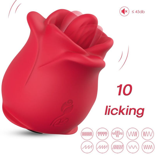 ARMONY - VIBRATORE LECCHIA CLITORIDE A 10 MODALITÀ ROSSO
