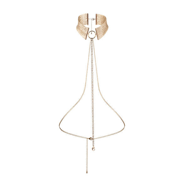 BIJOUX - DÉSIR MÉTALLIQUE GOLDEN METALLIC NECKLACE BIJOUX DESIRE METALLIQUE