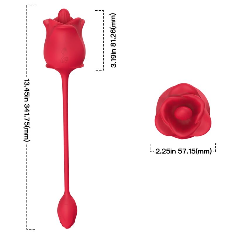 ARMONY - PINK 2 IN 1 SUCTION STIMULATOR & VIBRATOR 10 MODES WITH RED TAIL ARMONY STIMULATORS