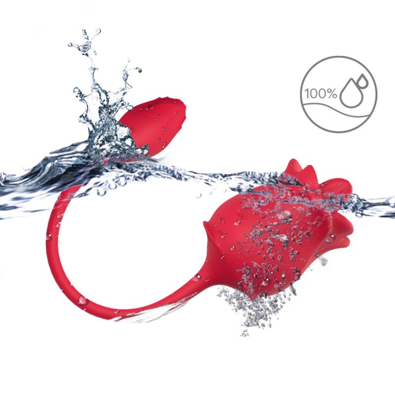 ARMONY - PINK 2 IN 1 SUCTION STIMULATOR & VIBRATOR 10 MODES WITH RED TAIL ARMONY STIMULATORS