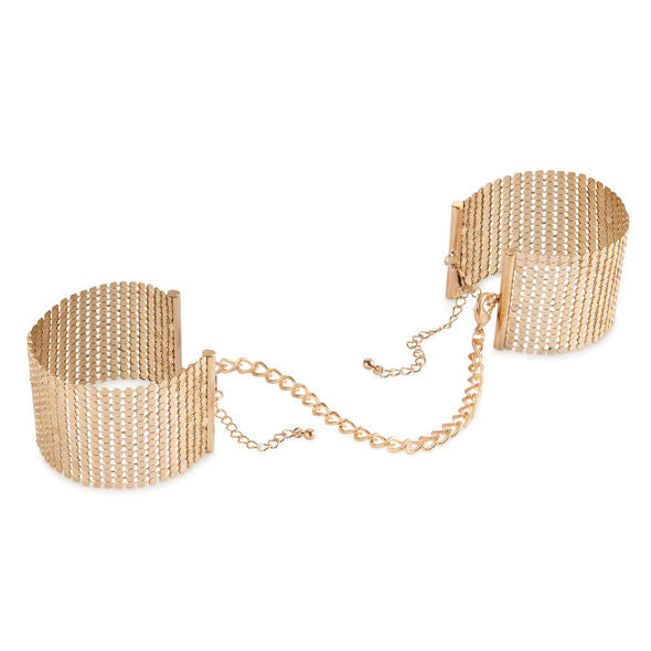BIJOUX - DÉSIR MÉTALLIQUE GOLDEN METAL MESH HANDCUFFS BIJOUX DESIRE METALLIQUE