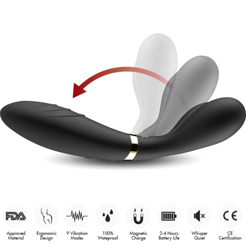 ARMONY - Y-WAND MASSAGER & VIBRATOR DOUBLE HEAD BLACK ARMONY MASSAGERS