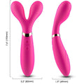 ARMONY - MASAJEADOR Y VIBRADOR DE DOBLE CABEZAL Y-WAND FUCSIA