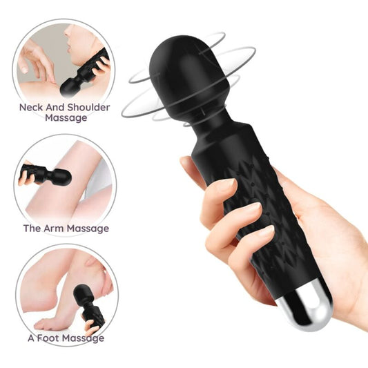 ARMONY - MASSAGGIATORE E VIBRATORE POSTINO TESTINA SUPER FLESSIBILE NERO