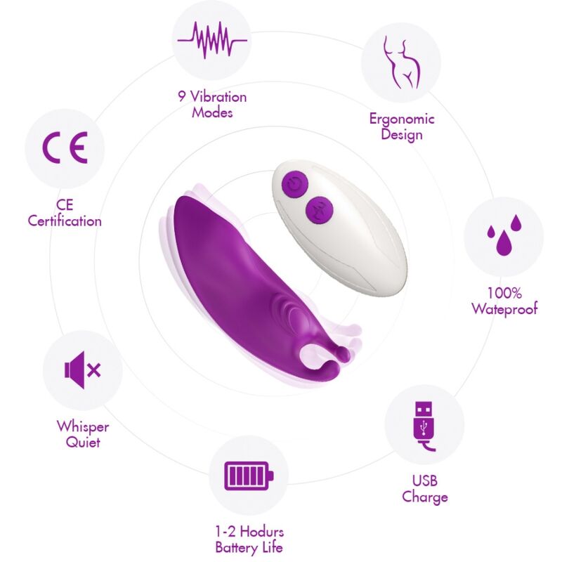 ARMONY - HONEYBEE WEARABLE PANTIES VIBRATOR G-SPOT REMOTE CONTROL FUCHSIA ARMONY WEARABLES