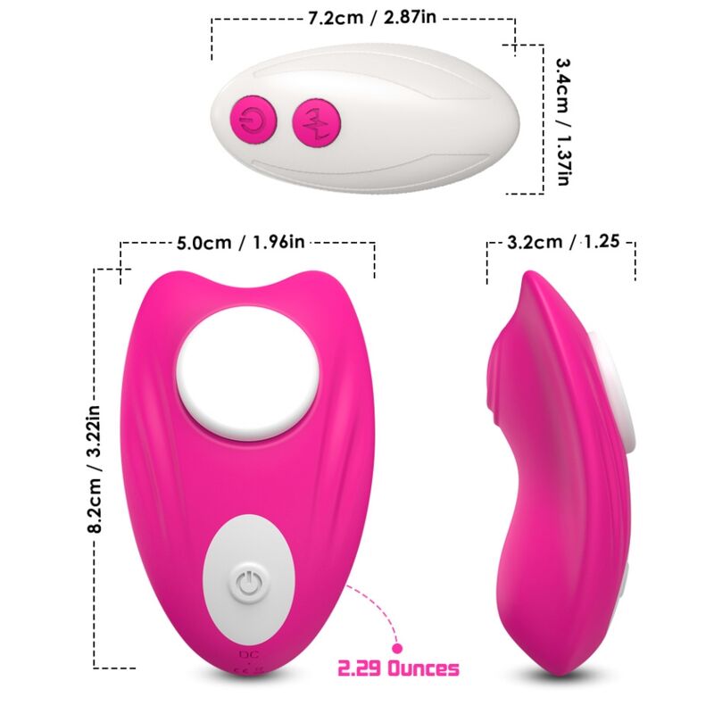 ARMONY - BUTTERFLY WEARABLE PANTIES VIBRATOR REMOTE CONTROL PINK ARMONY WEARABLES
