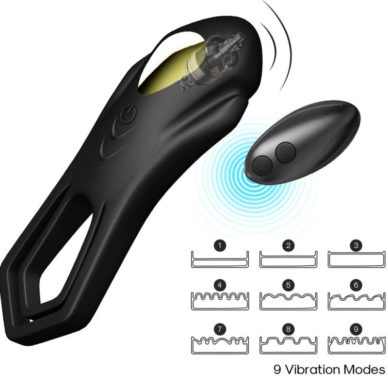 ARMONY - ROADSTER VIBRATOR DOUBLE RING REMOTE CONTROL BLACK ARMONY FOR HIM