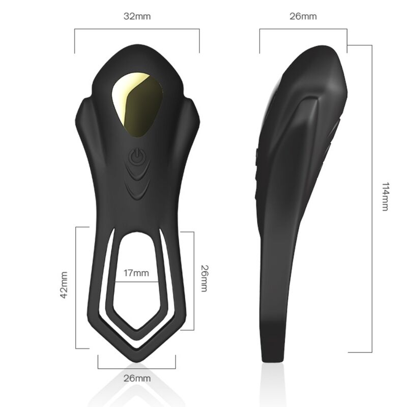 ARMONY - ROADSTER VIBRATOR DOUBLE RING REMOTE CONTROL BLACK ARMONY FOR HIM