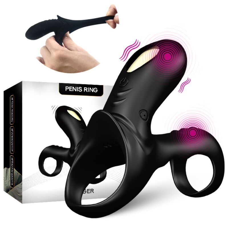 ARMONY - RANGER DOUBLE VIBRATOR RING FOR COUPLES BLACK ARMONY FOR HIM