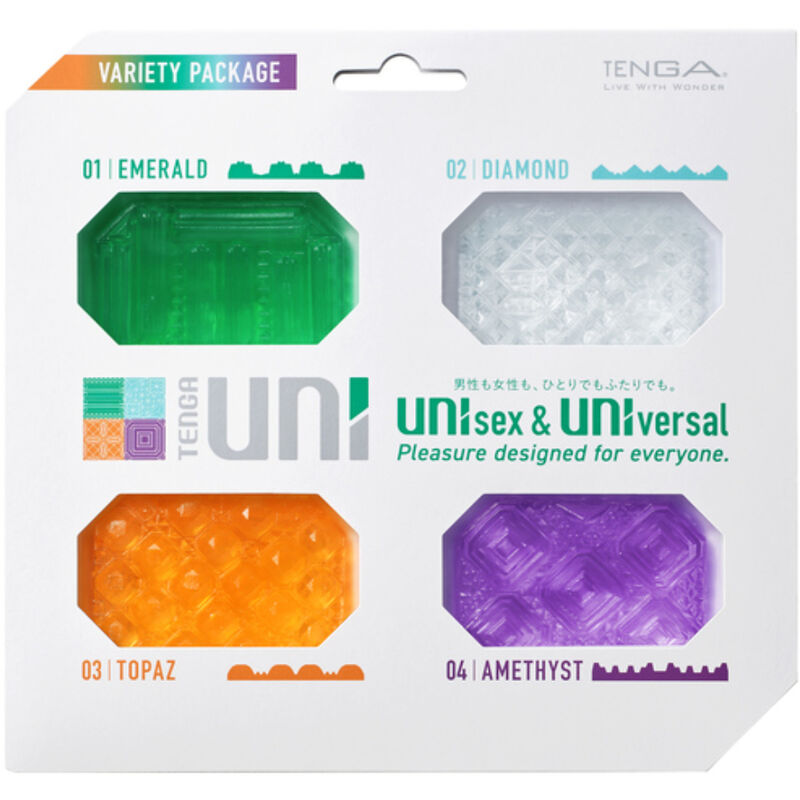 TENGA - UNI VARIETY MASTURBATOR THIMBLE PACK 4 UNITS TENGA