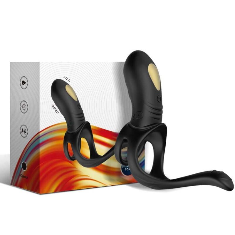 ARMONY - JOY JUMPER RING VIBRATOR FOR COUPLES & ANAL PLUG REMOTE CONTROL BLACK ARMONY FOR HIM