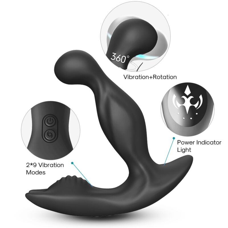 ARMONY - BAT KING VIBRATOR ANAL PROSTATE ROTATOR REMOTE CONTROL BLACK ARMONY ANAL