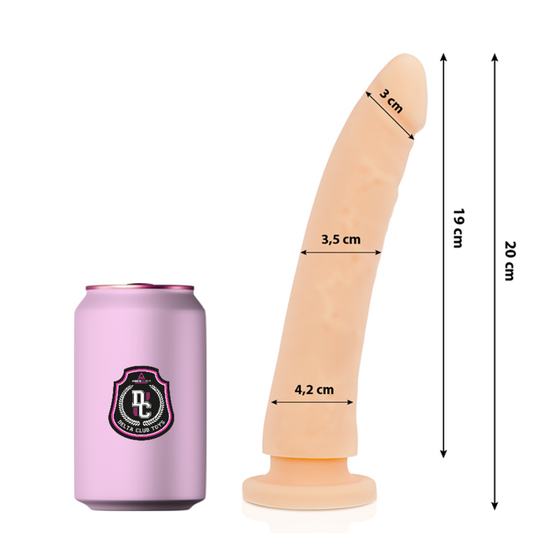 DELTA CLUB - DILDO NATURALE GIOCATTOLI SILICONE MEDICO 20 CM -O- 4 CM