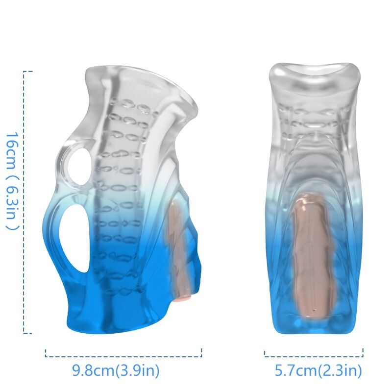 ARMONY - MASTURBATOR FINGER & VIBRATOR BLUE GRADIENT ARMONY FOR HIM