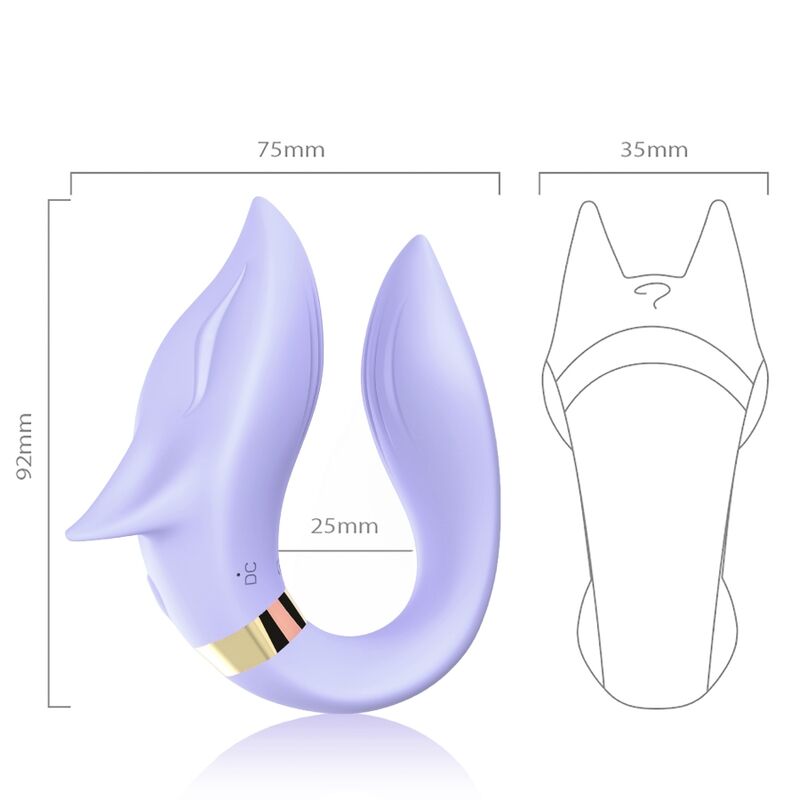 ARMONY - FOX VIBRATOR FOR COUPLES REMOTE CONTROL PURPLE ARMONY FOR COUPLES