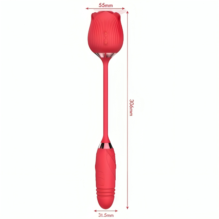 ARMONY - DELIGHT FLOWER SUCKING & THRUSTING RED ARMONY STIMULATORS
