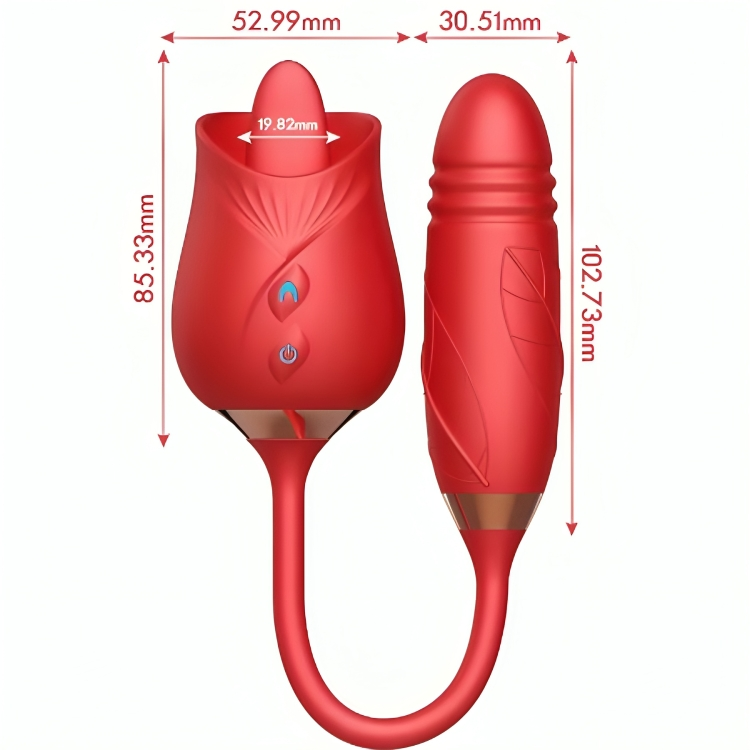 ARMONY - DELIGHT FLOWER VIBRATOR & THRUSTING WITH RED TONGUE ARMONY STIMULATORS