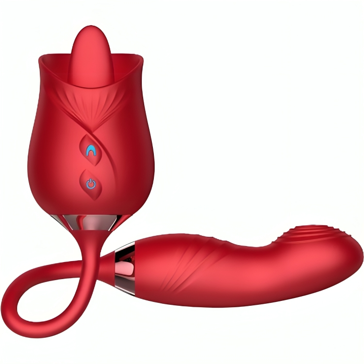 ARMONY - DELIGHT FLOWER VIBRATOR & BUMPING WITH RED TONGUE ARMONY STIMULATORS