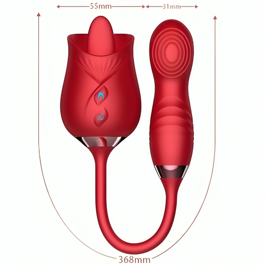 ARMONY - VIBRATORE FIORE E BUMPING CON LINGUA ROSSA