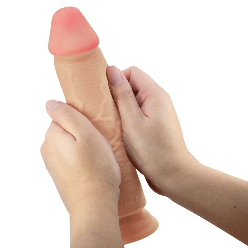 PRETTY LOVE - SLIDING SKIN SERIES REALISTIC DILDO WITH SLIDING SKIN SUCTION CUP FLESH 23.4 CM PRETTY LOVE HIGH GRADE