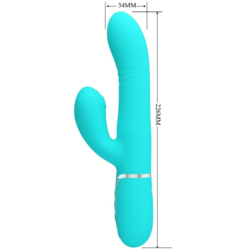 PRETTY LOVE - MULTIFUNCTION G-SPOT VIBRATOR AQUA GREEN PRETTY LOVE PARTY UP