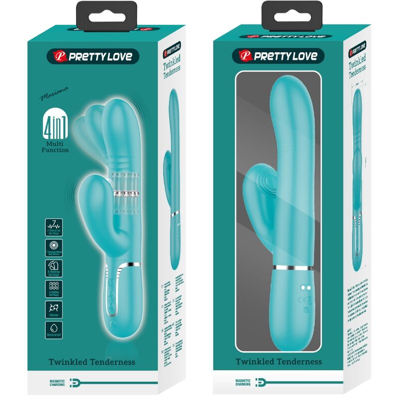 PRETTY LOVE - MULTIFUNCTION G-SPOT VIBRATOR AQUA GREEN PRETTY LOVE PARTY UP