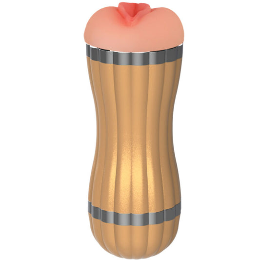 ARMONY - BEVIS DOBLE MASTURBADOR VAGINA Y BOCA SIN VIBRACIÓN ORO