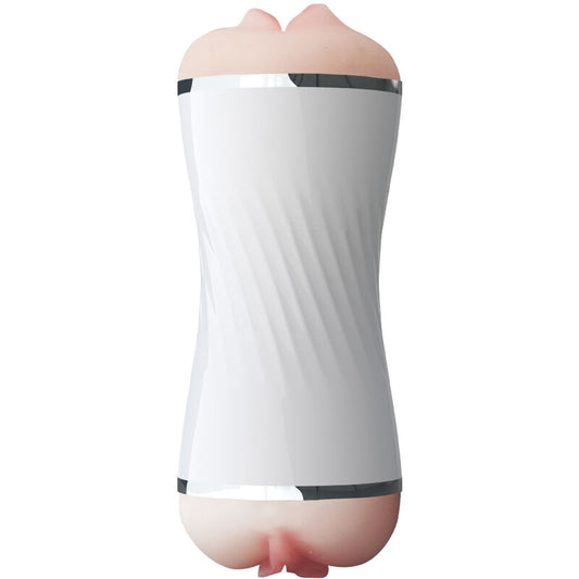 ARMONY - MASTURBADOR BLANCO CON DOBLE VAGINA Y BOCA