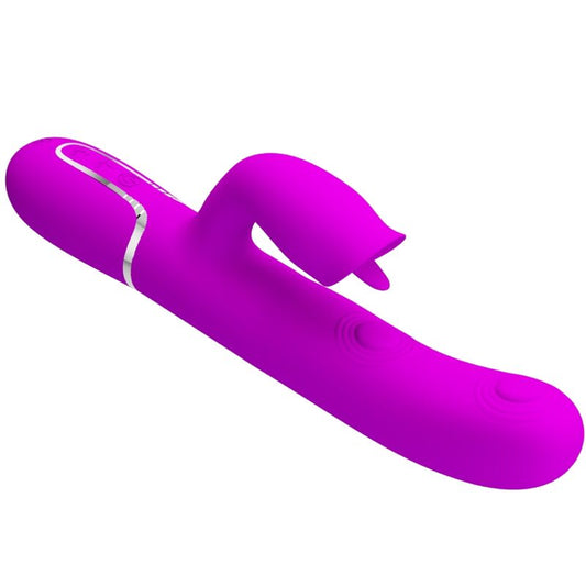 PRETTY LOVE - VIBRADOR RABBIT CON LENGÜETA FUCSIA