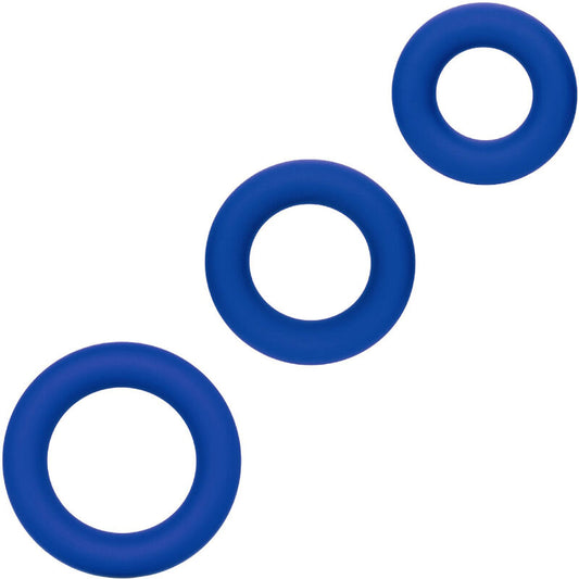 CALEXOTICS - CONJUNTO DE ANILLOS PARA PENE ADMIRAL AZUL
