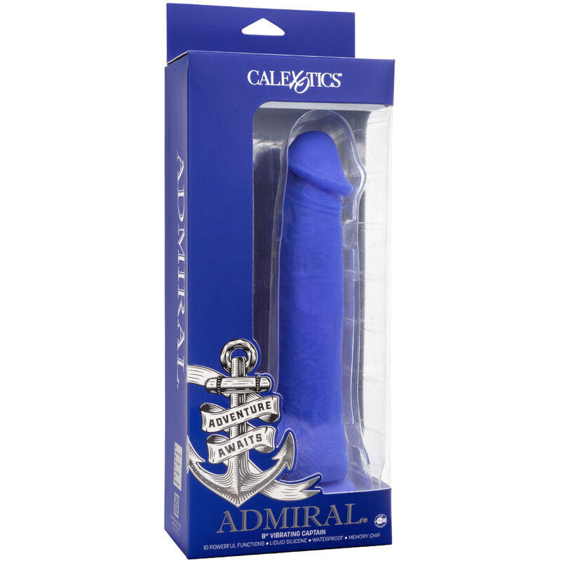 CALEXOTICS - ADMIRAL CAPTAIN REALISTIC DILDO VIBRATOR BLUE CALEXOTICS