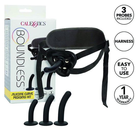 CALEXOTICS - KIT DE PEGGING CURVO DE SILICONA BOUNDLESS